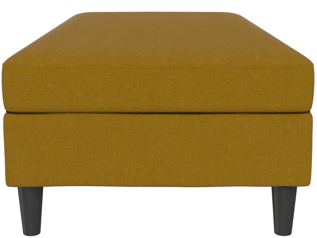 Hocker Hannover Currygelb, mit Stauraum - Currygelb/Schwarz, Basics, Textil (130/43/69cm) - Livetastic
