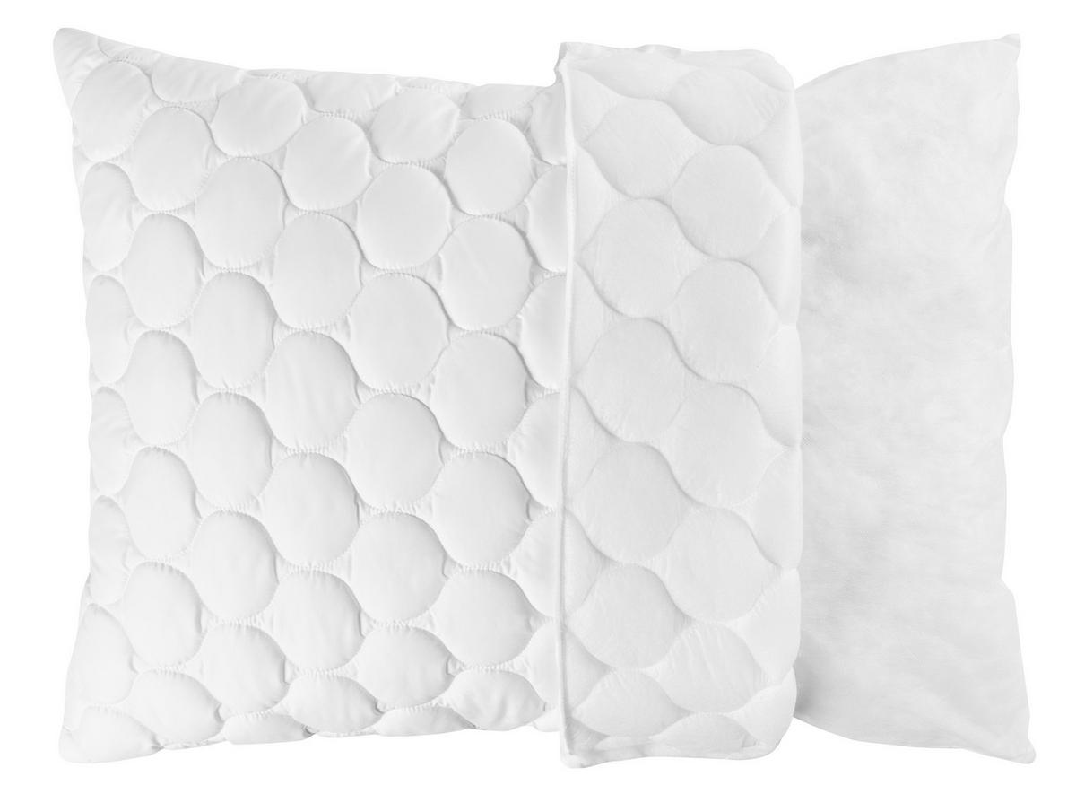 Kopfpolster Simone - Weiß, KONVENTIONELL, Kunststoff/Textil (70/90cm) - Primatex