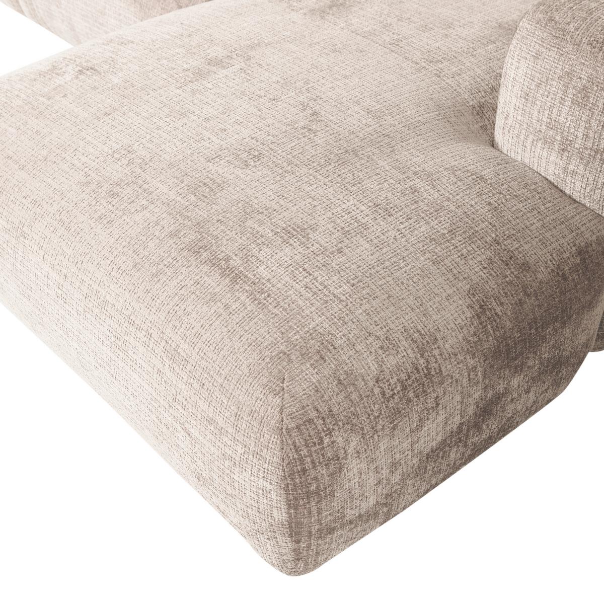ECKSOFA Cloud Naturfarben S: 280x165cm - Schwarz/Naturfarben, Design, Textil (280/165cm) - Livetastic