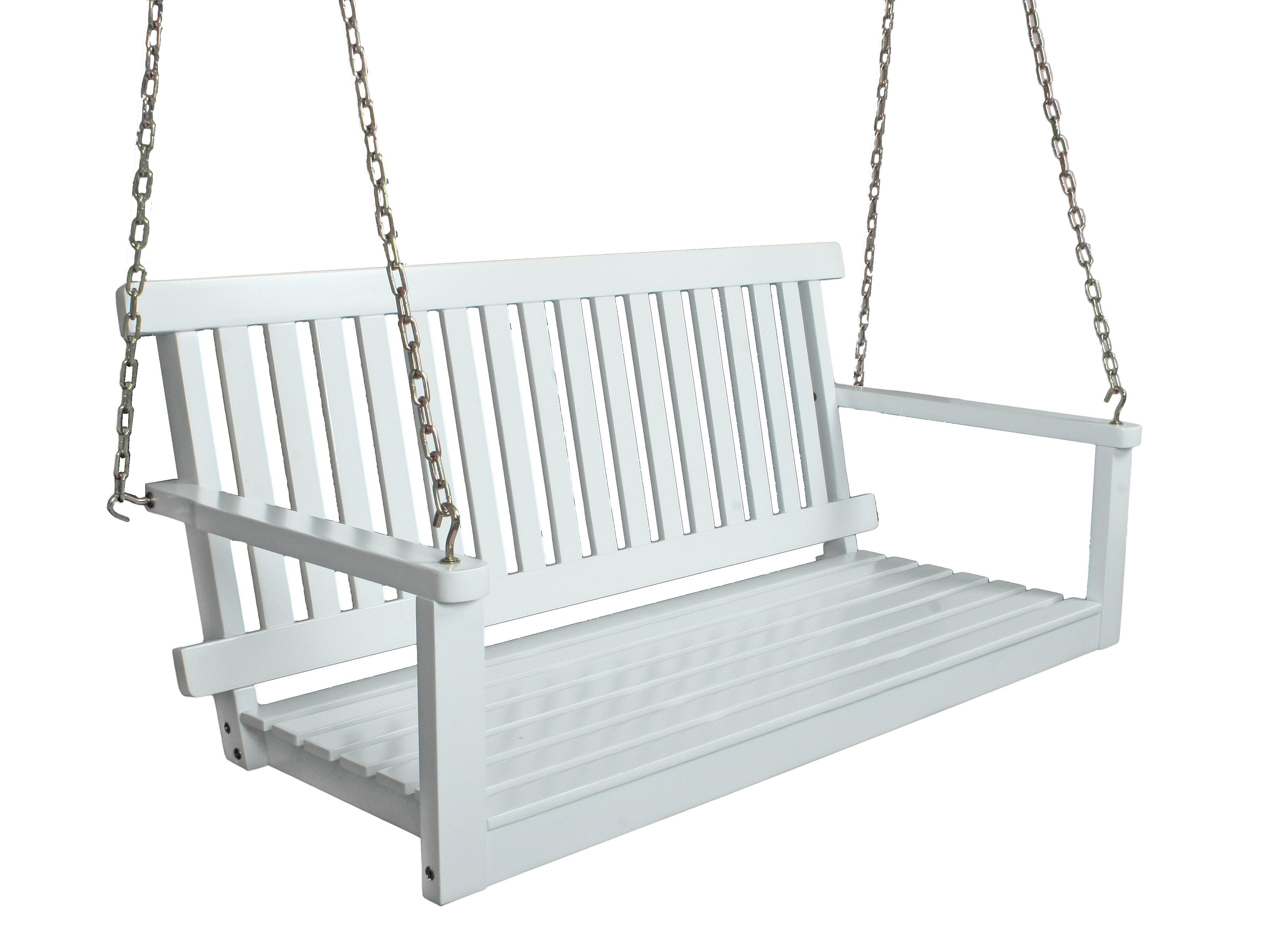 Hängebank Augusta - Weiß, Basics, Holz (130/56/63cm) - Gardenson