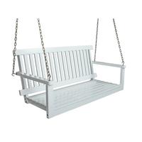 Hängebank Augusta - Weiß, Basics, Holz (130/56/63cm) - Gardenson