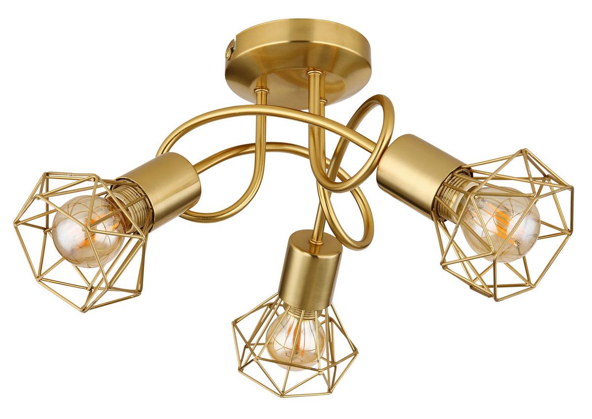 Deckenleuchte 54802gb-3d - Goldfarben, Design, Metall (36/20cm) - Globo