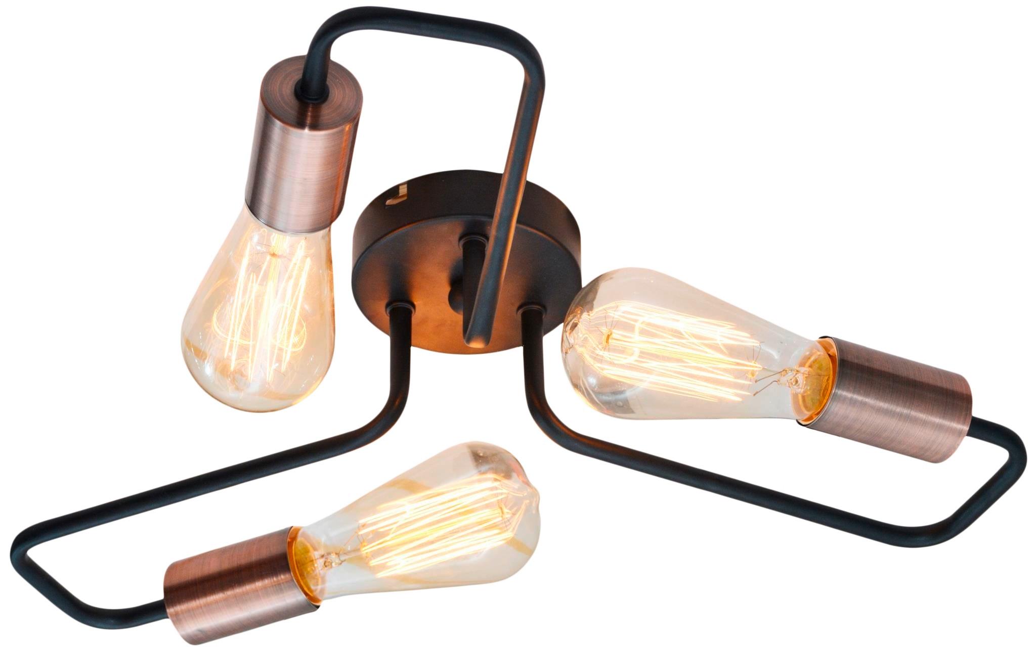 Deckenleuchte 33-66916 - Schwarz, KONVENTIONELL, Metall (48/48/12cm)