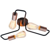 Deckenleuchte 33-66916 - Schwarz, KONVENTIONELL, Metall (48/48/12cm)