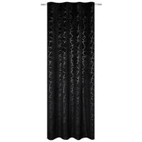 Fertigvorhang Rikka - Schwarz, ROMANTIK / LANDHAUS, Textil (140/245cm) - James Wood