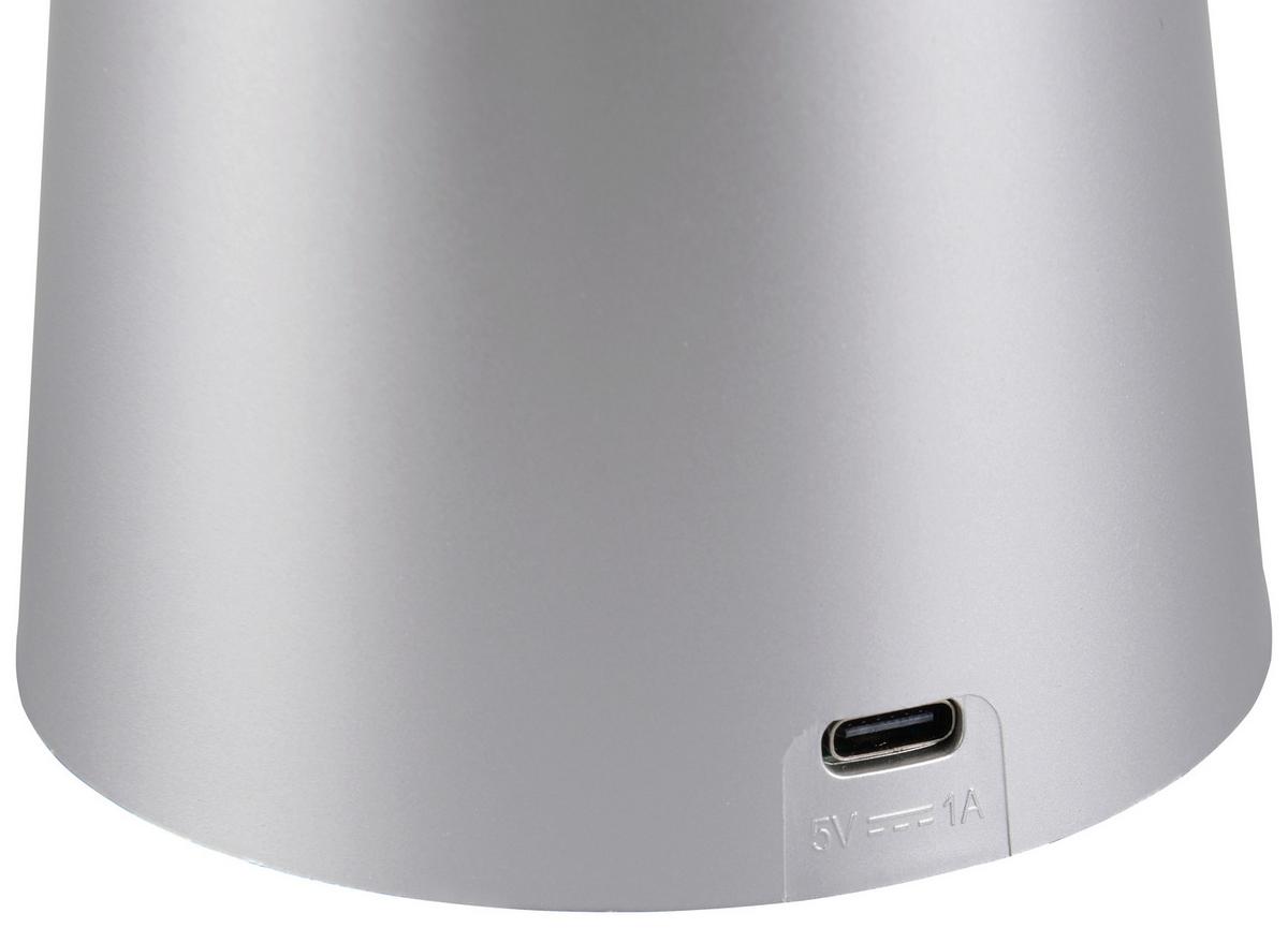 LED-Dekoleuchte inkl. Rgb - Silberfarben, Basics, Kunststoff/Metall (9/33cm) - Luca Bessoni