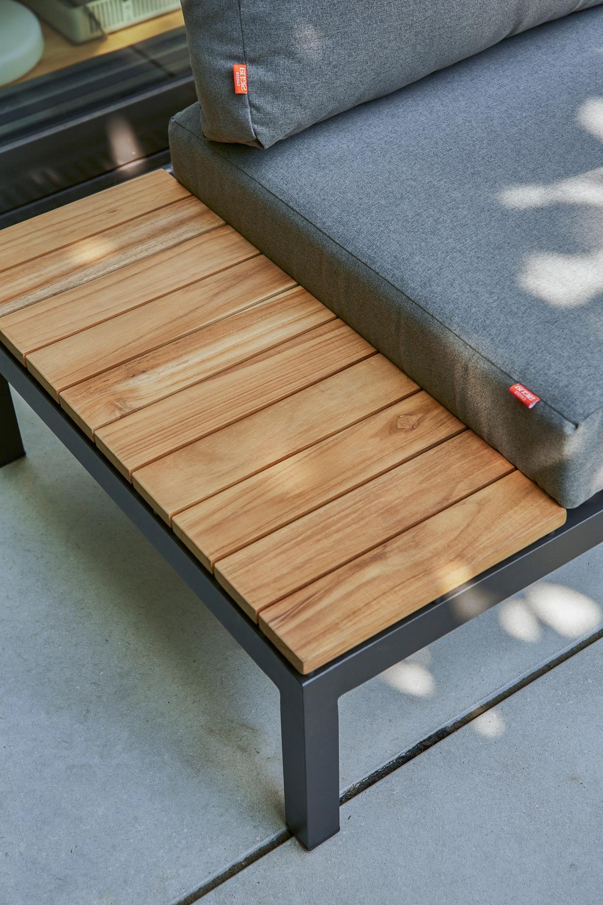 Loungesofa H16600 - Anthrazit/Grau, MODERN, Holz/Textil (172/70/84cm) - Siena Garden