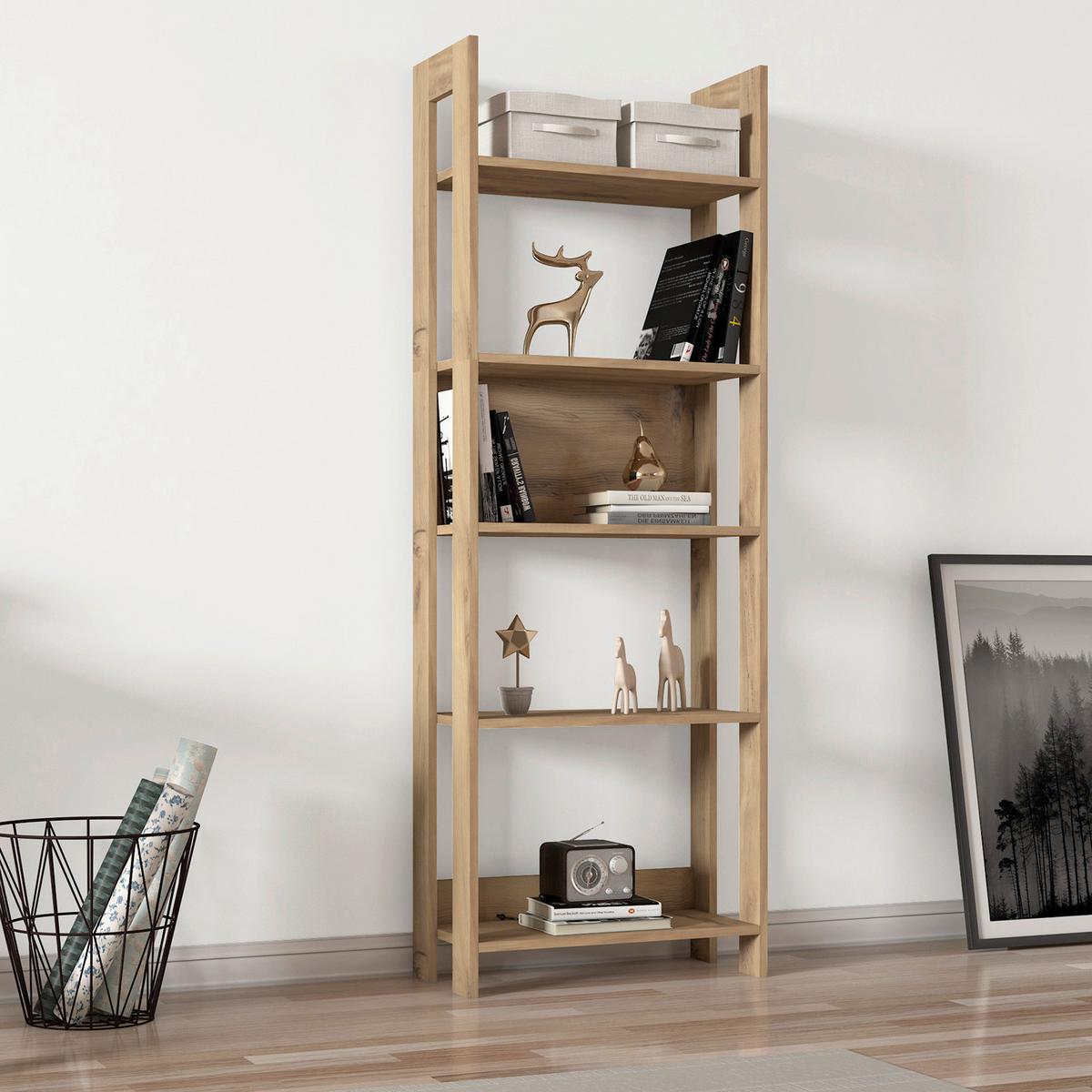 Regal Country Nussbaumfarben B: 64cm - Nussbaumfarben, Design, Holzwerkstoff (64/180/30cm) - Livetastic