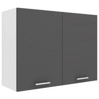 Küchenoberschrank Esilo 80 cm Anthrazit/Weiß - Anthrazit/Weiß, KONVENTIONELL, Holzwerkstoff (80/60/31cm) - MID.YOU