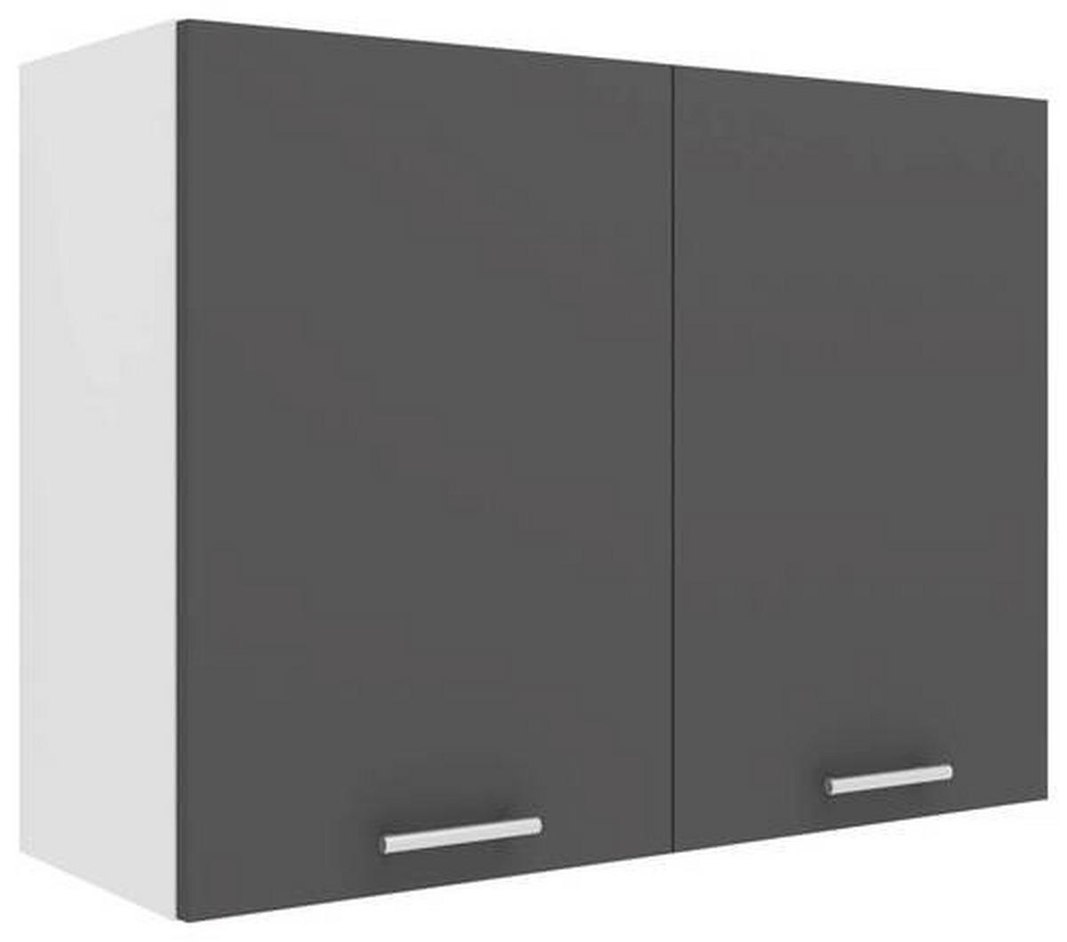 Küchenoberschrank Esilo 80 cm Anthrazit/Weiß - Anthrazit/Weiß, KONVENTIONELL, Holzwerkstoff (80/60/31cm) - MID.YOU