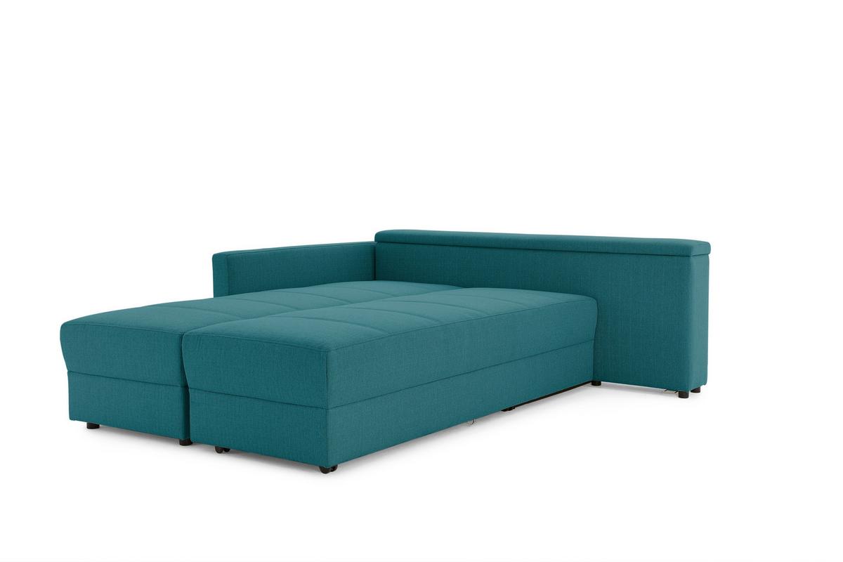 Ecksofa Looks IIi - Petrol/Schwarz, Design, Textil (287/229cm) - LOOKS by W.Joop