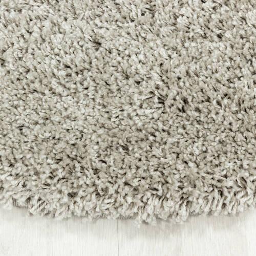 Hochflor Teppich Naturfarben Naturfaser Sydney Ø 120 cm - Naturfarben, Basics, Textil (120cm)