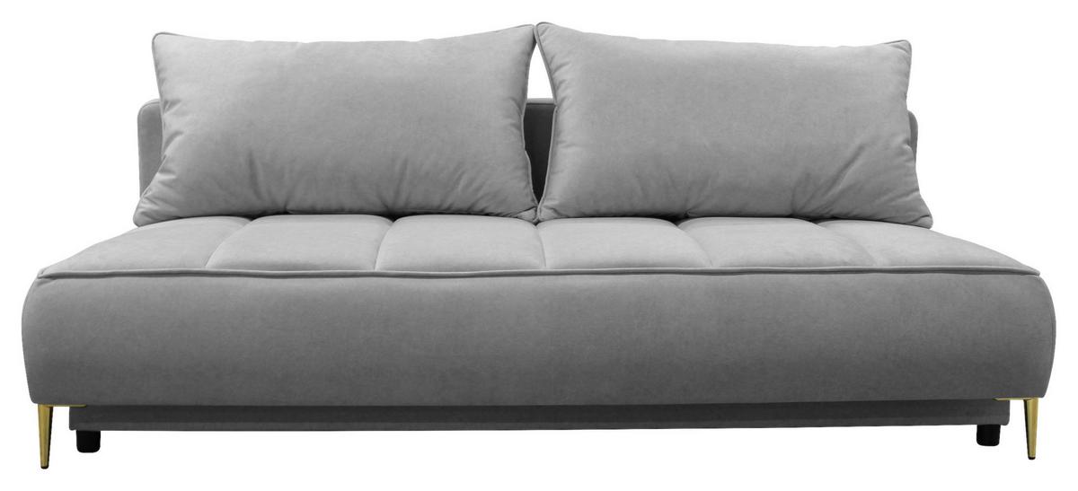 Schlafsofa Zoom Hellgrau B: 200 cm - Goldfarben/Hellgrau, Design, Textil (200/90/97cm) - MID.YOU