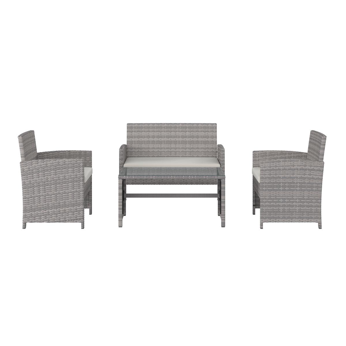 ZAHRADNÍ SADA MICHELLE 1 - šedá/béžová, Basics, kov/textil (120/38/57cm) - Mömax