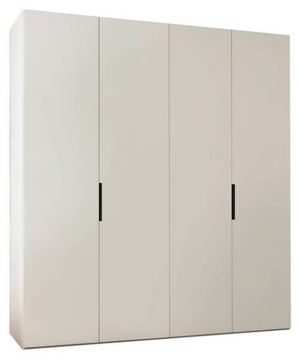 Drehtürenschrank 200 Cm Laar Weiß/weißglas - Weiß, MODERN, Holzwerkstoff (200/216/58cm) - MID.YOU