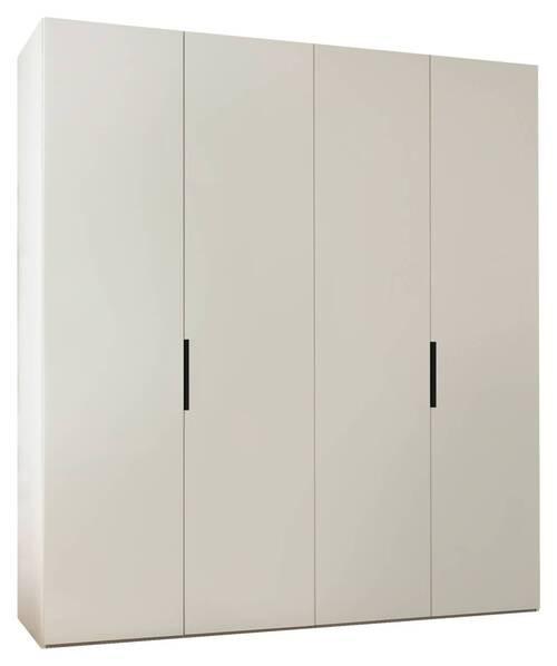 Drehtürenschrank 200 Cm Laar Weiß/weißglas