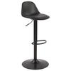 Barhocker höhenverstellbar Conte Lederlook Schwarz - Schwarz, MODERN, Kunststoff/Textil (44/112/49cm)