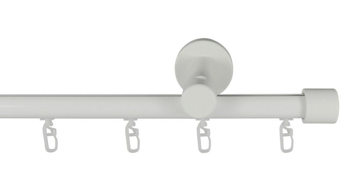 Vorhangstange Weiß L: 470 cm - Weiß, KONVENTIONELL, Metall (470cm)