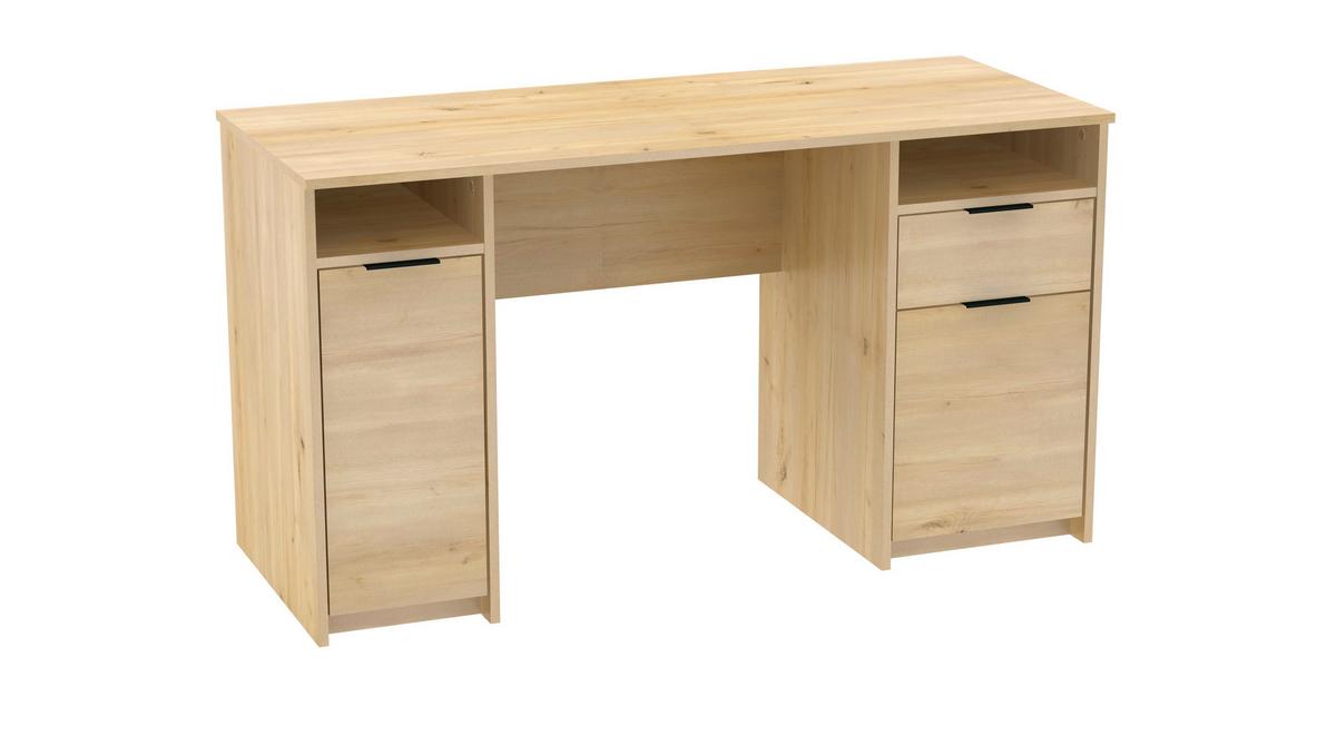 Schreibtisch Urbano Eiche Artisan B: 138 cm - Eiche Artisan, MODERN, Holzwerkstoff (138/76/57cm)