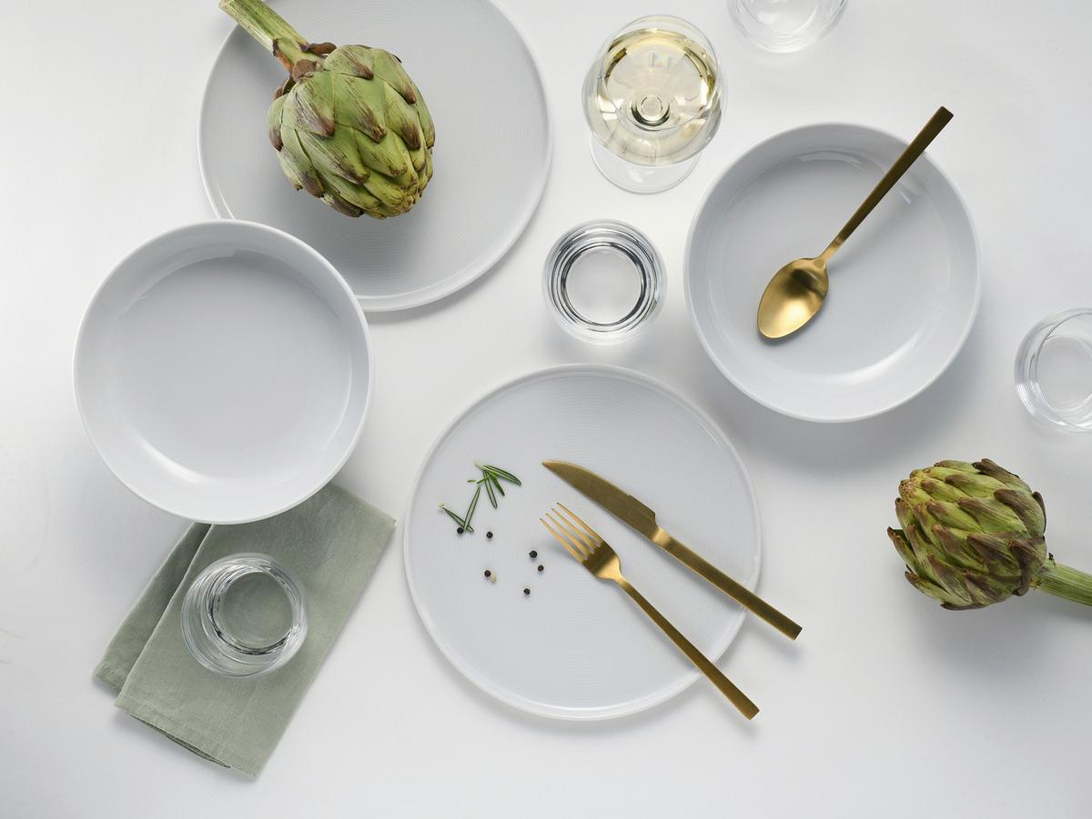 Tafelservice 12-teilig. Porzellan, weiß - Weiß, Basics, Keramik - Creatable