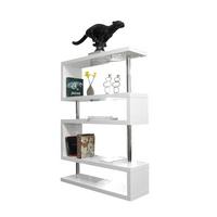 Raumteiler Weiß Hochglanz B: 120cm - Weiß Hochglanz, Design, Holzwerkstoff/Metall (120/165/35cm) - Livetastic