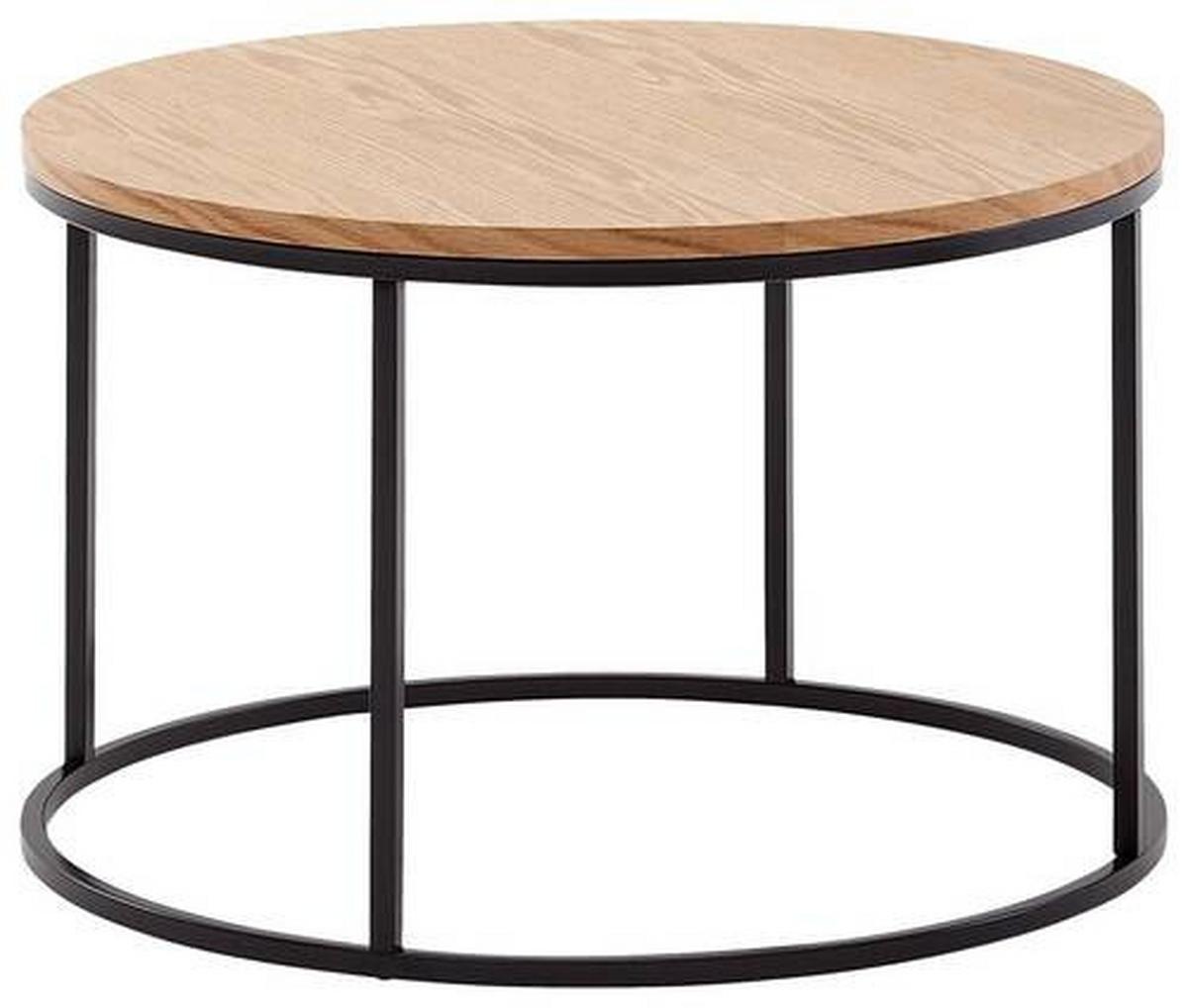 Konferenčný stolík š: 70cm - hnedá/čierna, Modern, kov/kompozitné drevo (70/70/45cm) - MID.YOU