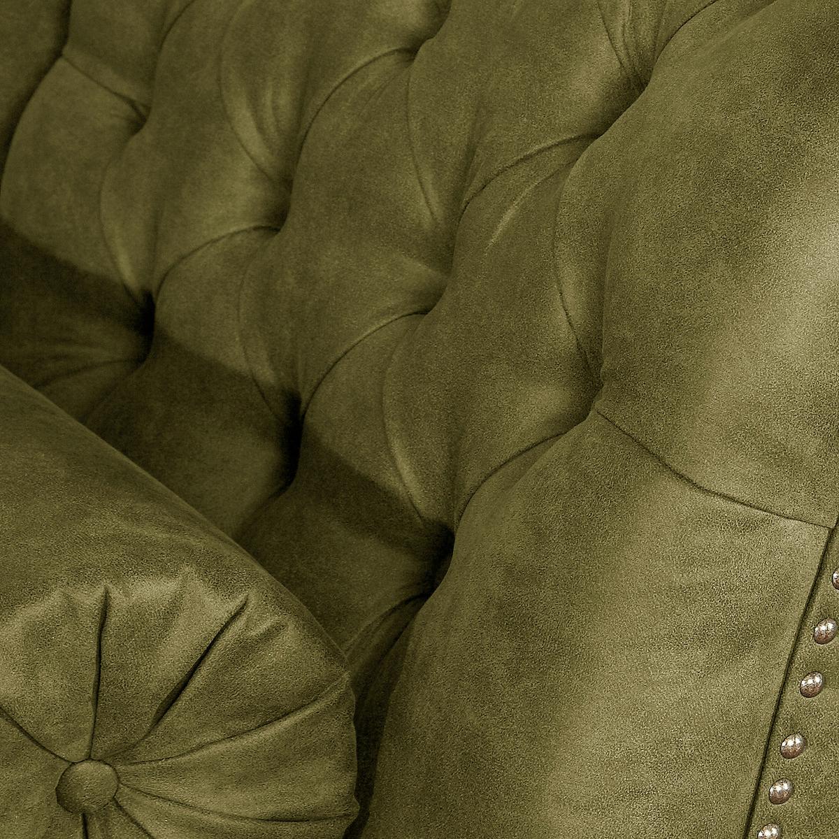 Récamiere Pako Olivgrün B: 185cm - Braun/Olivgrün, Design, Textil (185/93/75cm) - Livetastic