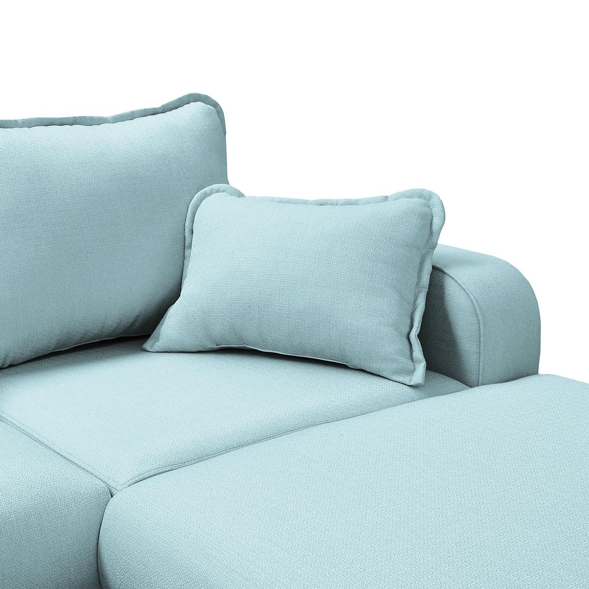 Wohnlandschaft Beata Hellblau U:167x296x170cm - Wengefarben/Hellblau, Design, Textil (167/296/170cm) - Livetastic