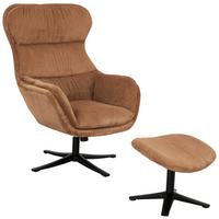 Sesselset Tabbe - Schwarz/Kupferfarben, MODERN, Textil (76/110/88,5cm) - Livetastic