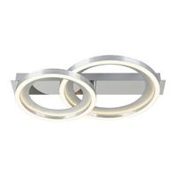 LED-DECKENLEUCHTE CALOGERO - Chromfarben/Silberfarben, Basics, Kunststoff/Metall (46/30,4/8cm) - Luca Bessoni