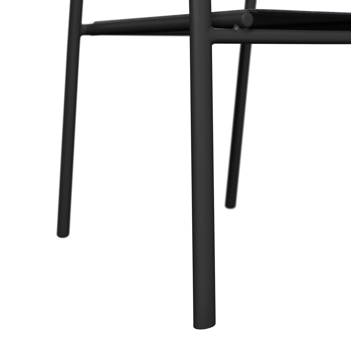 Gartensessel Lina - Dunkelgrau, Trend, Textil/Metall (56/86/54cm) - Beldano