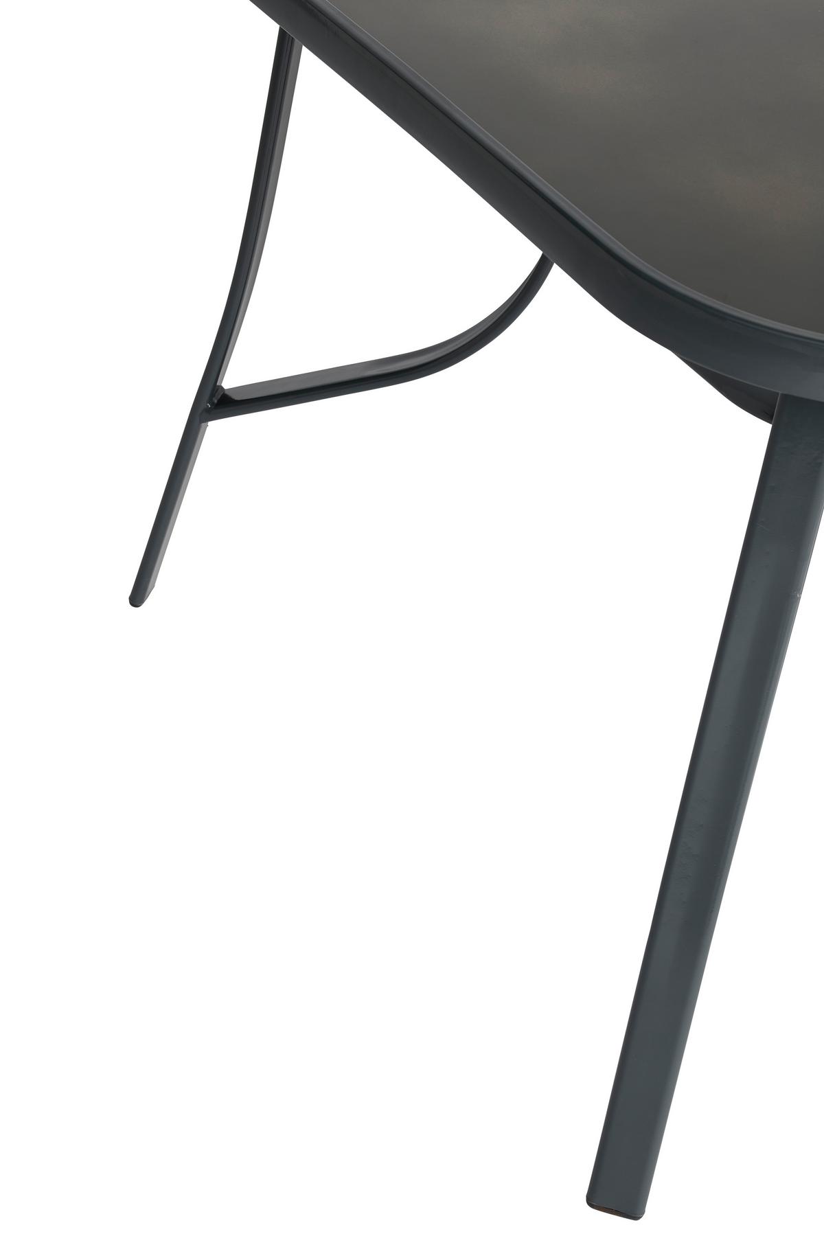 Kerti Étkezőgarnitúra Lisa - antracit/szürke, Modern, Üveg/textil - Luca Bessoni