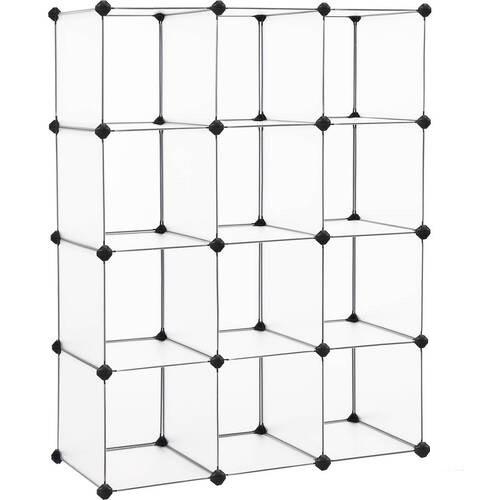 Regalkombination B: 93 Cm Schwarz, Weiß - Schwarz/Weiß, Basics, Kunststoff/Metall (93/123/31cm) - Boxxx