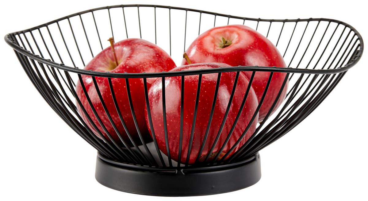 Obstschale Aus Eisen Gerlinde 23x23x9,5 Cm, Schwarz - MODERN (23/23/9,5cm) - Luca Bessoni