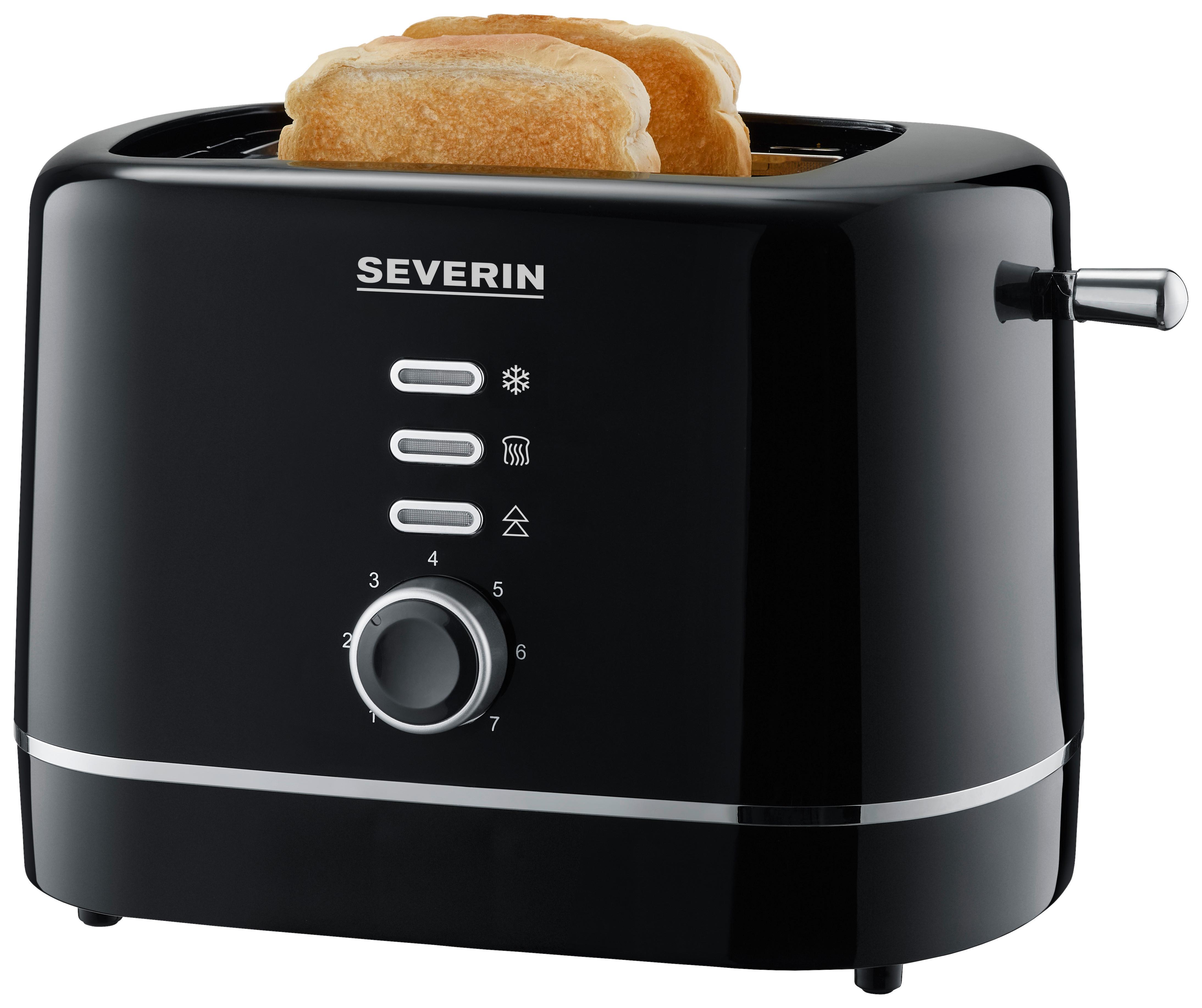 Toaster At 4321 mit Auftaufunktion - Schwarz, Basics, Kunststoff/Metall (15,5/16,5/29cm) - Severin