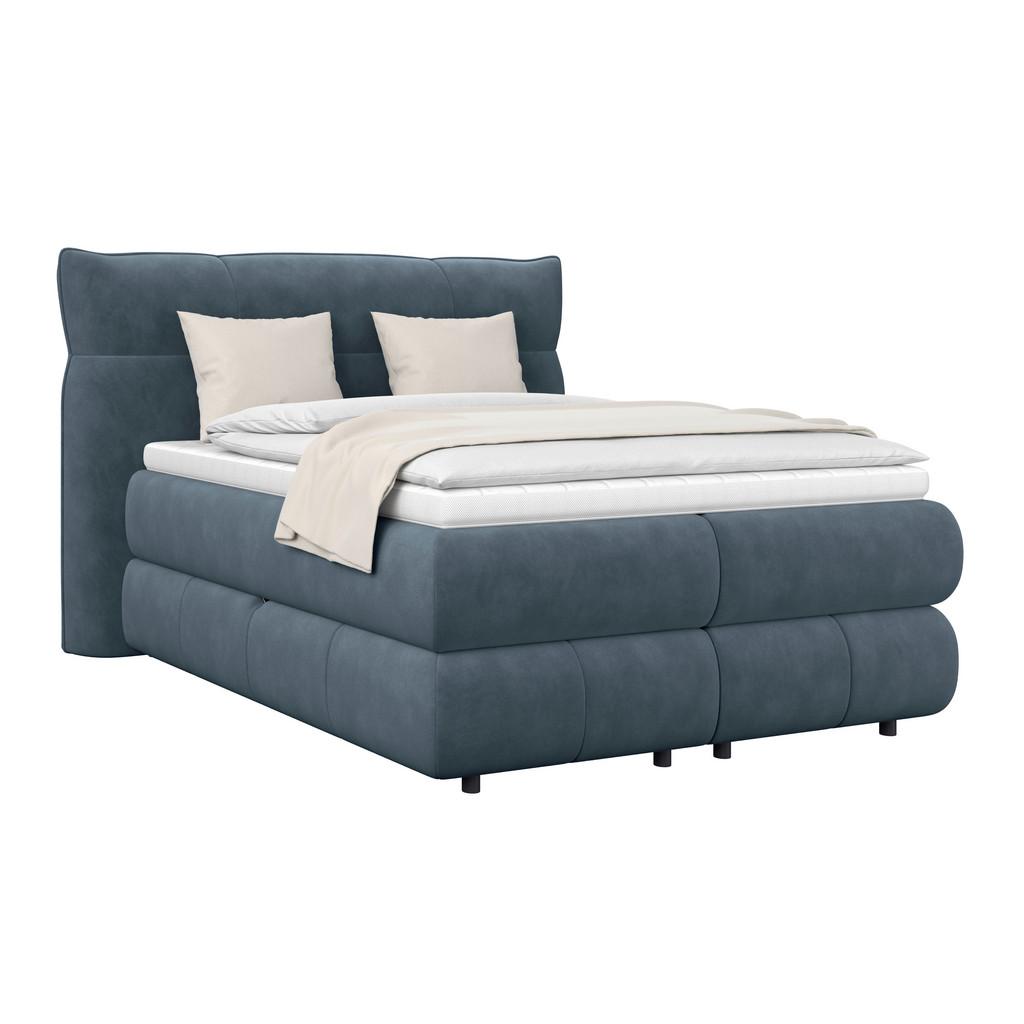 Boxspringbett Carmelo Blaugrün 140x200 cm H3