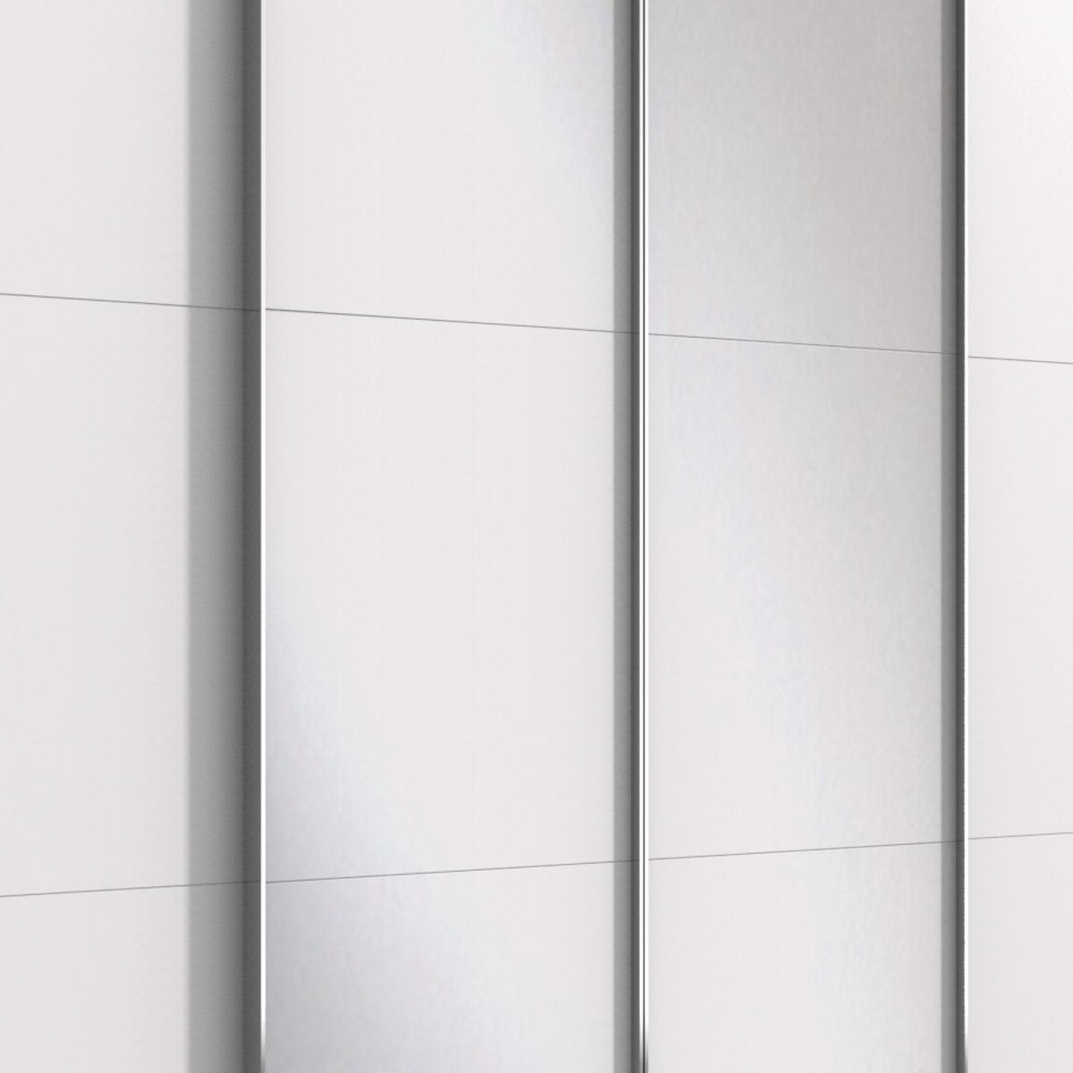 Schwebetürenschrank 350cm Level 36a, Weiß/eiche - Eichefarben/Weiß, Basics, Glas/Holzwerkstoff (350/216/65cm) - MID.YOU