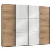 Schwebetürenschrank B: 300 cm Level 36c Weiß/Eiche Dekor - Eichefarben/Weiß, MODERN, Holzwerkstoff (300/236/65cm) - MID.YOU