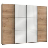 Schwebetürenschrank B: 300 cm Level 36c Weiß/Eiche Dekor - Eichefarben/Weiß, MODERN, Holzwerkstoff (300/236/65cm) - MID.YOU