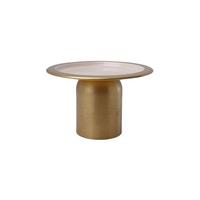 Tortenplatte Rund Eisen Art Deco D: 20,5 cm Golden/Rosa - Goldfarben/Rosa, Trend, Metall (20,5/13,5cm) - Kayoom