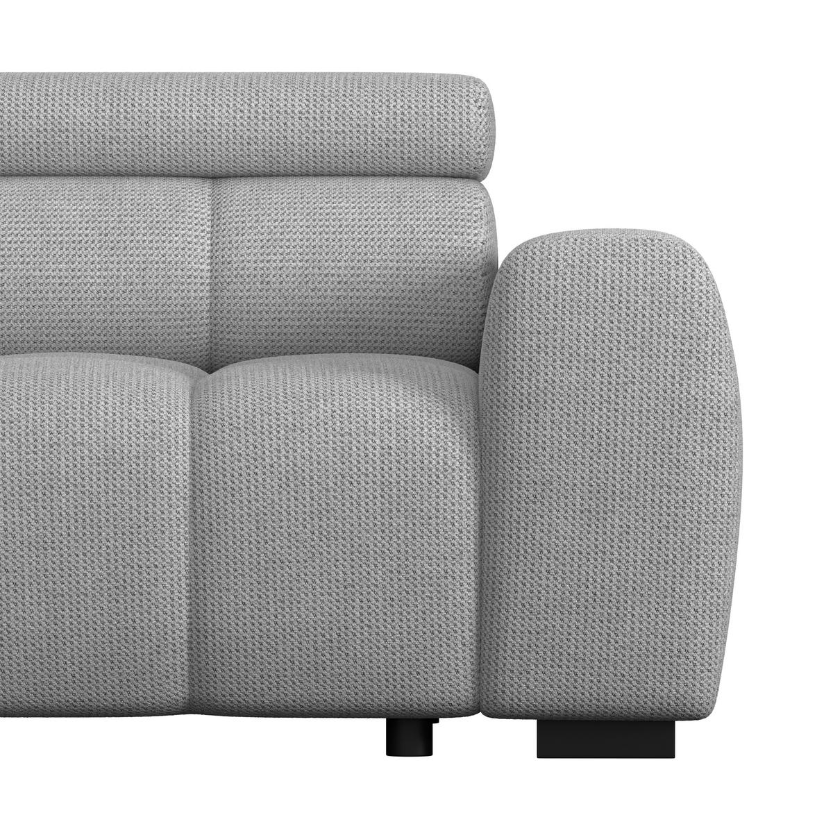 Ecksofa Fargo S Grau, B: 168cm - Schwarz/Grau, Trend, Textil (168/285cm)