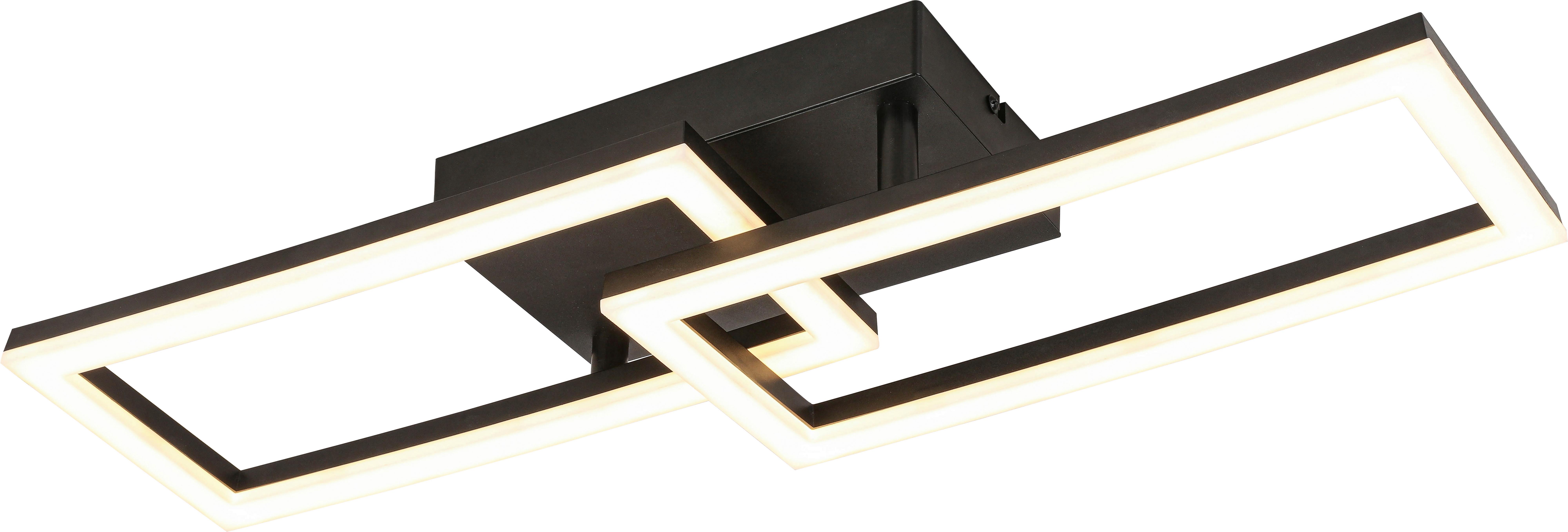 STROPNÉ LED SVIETIDLO OZUM - priehľadné/čierna, Modern, kov/plast (61,5/19,5/10cm) - Mömax