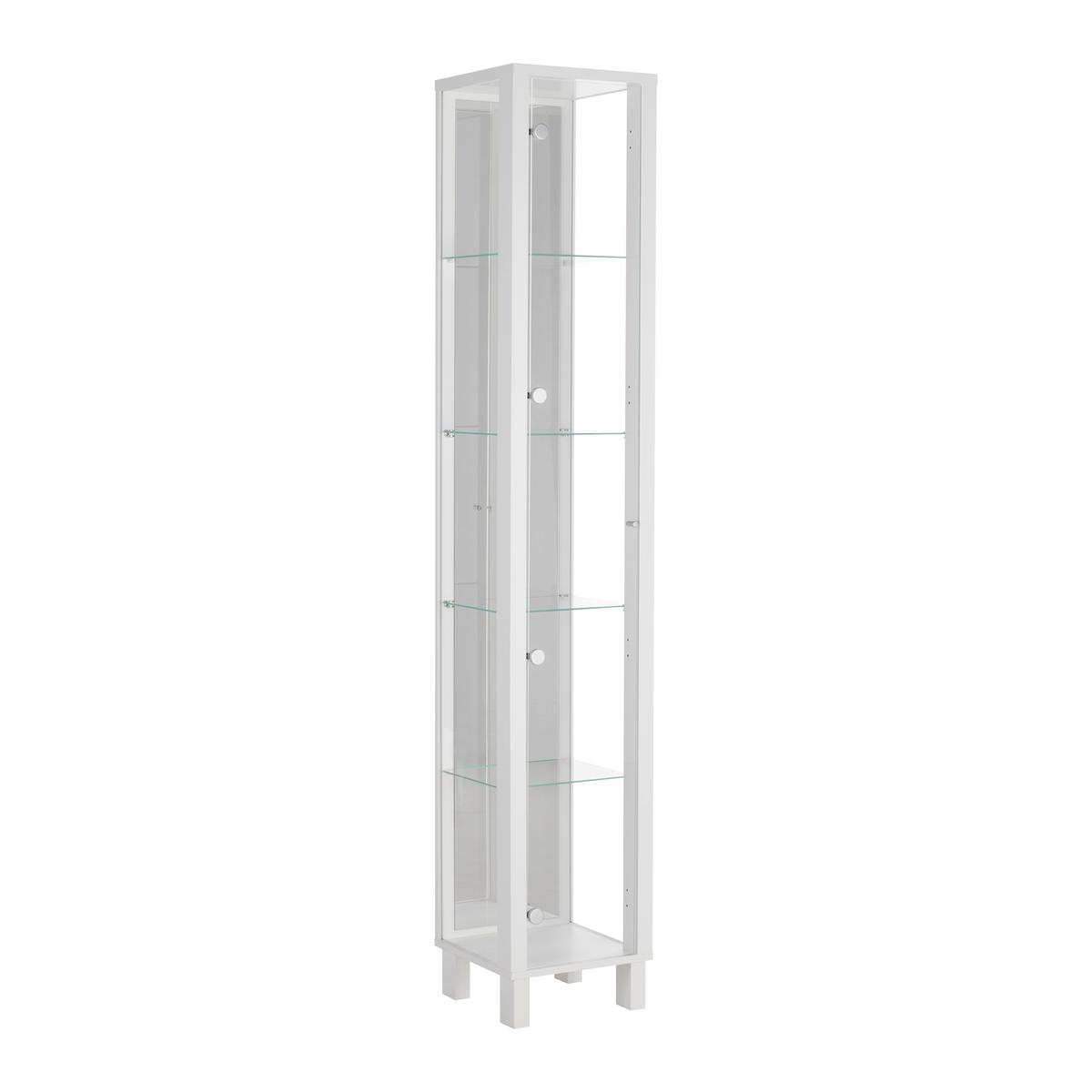 VITRÍNA ALBI -EXKLUSIV- - čierna/biela, Modern, kompozitné drevo/sklo (33/189/33cm) - Mömax