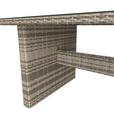 Gartengarnitur 7-Tlg. Florida Kunststoff/Metall mit Kissen - Graubraun, KONVENTIONELL, Glas/Kunststoff - Beldano