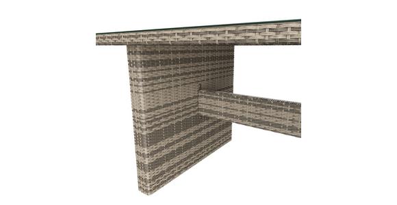 Gartengarnitur 7-Tlg. Florida Kunststoff/Metall mit Kissen - Graubraun, KONVENTIONELL, Glas/Kunststoff - Beldano