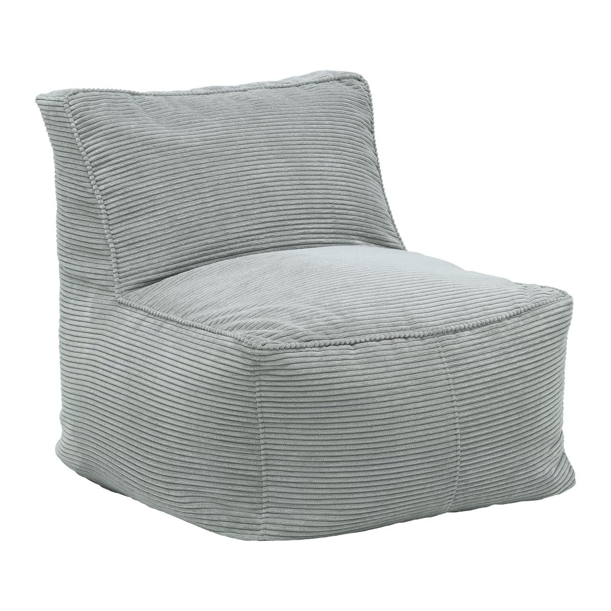 Sedací vak CAROLINE, šedý manšestr, max. 90 kg - šedá, Moderní, textil (75/84/88cm) - Mömax