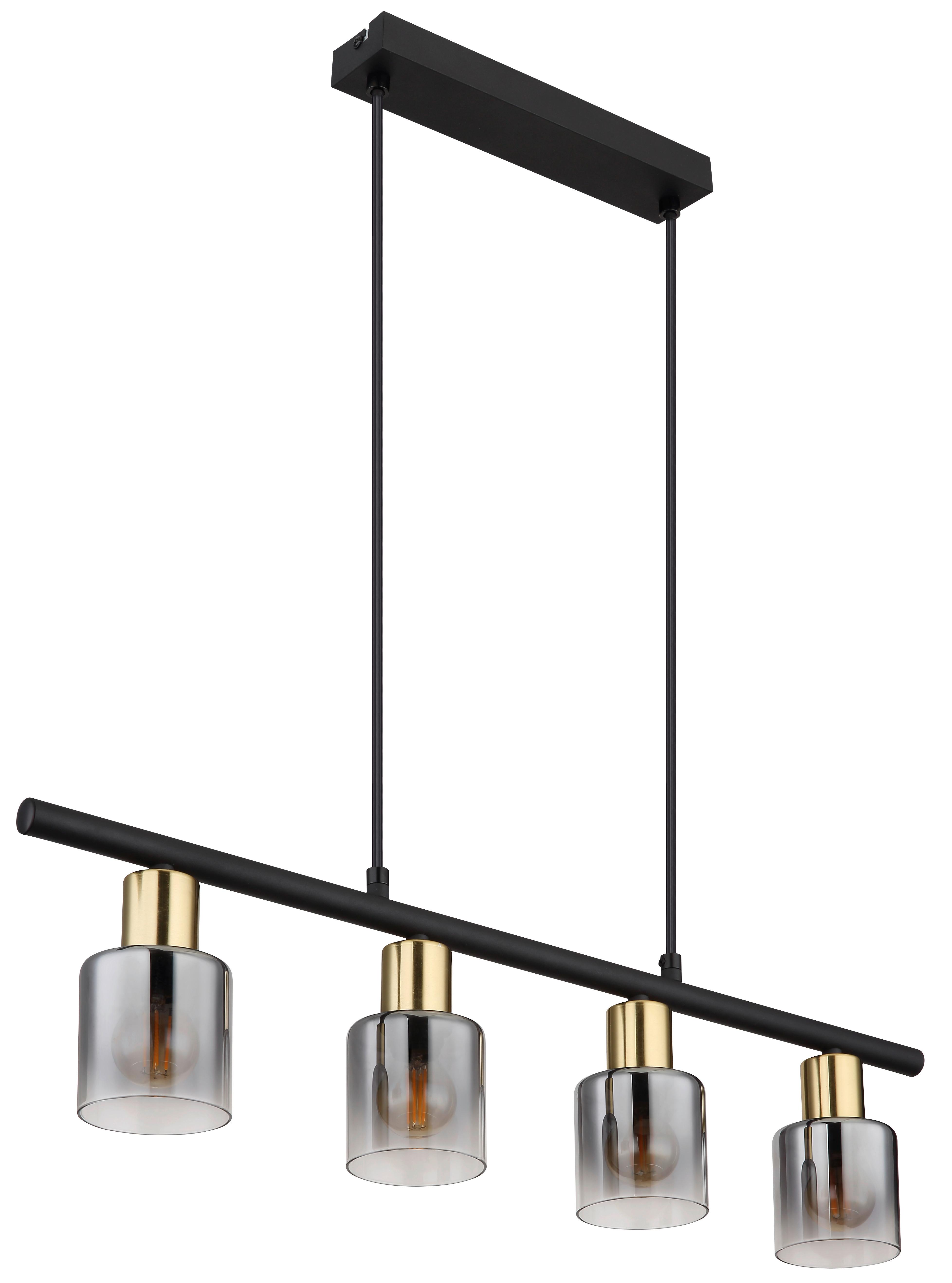 Hängeleuchte 54310-4h - Klar/Goldfarben, Design, Glas/Metall (65/8/120cm) - Globo