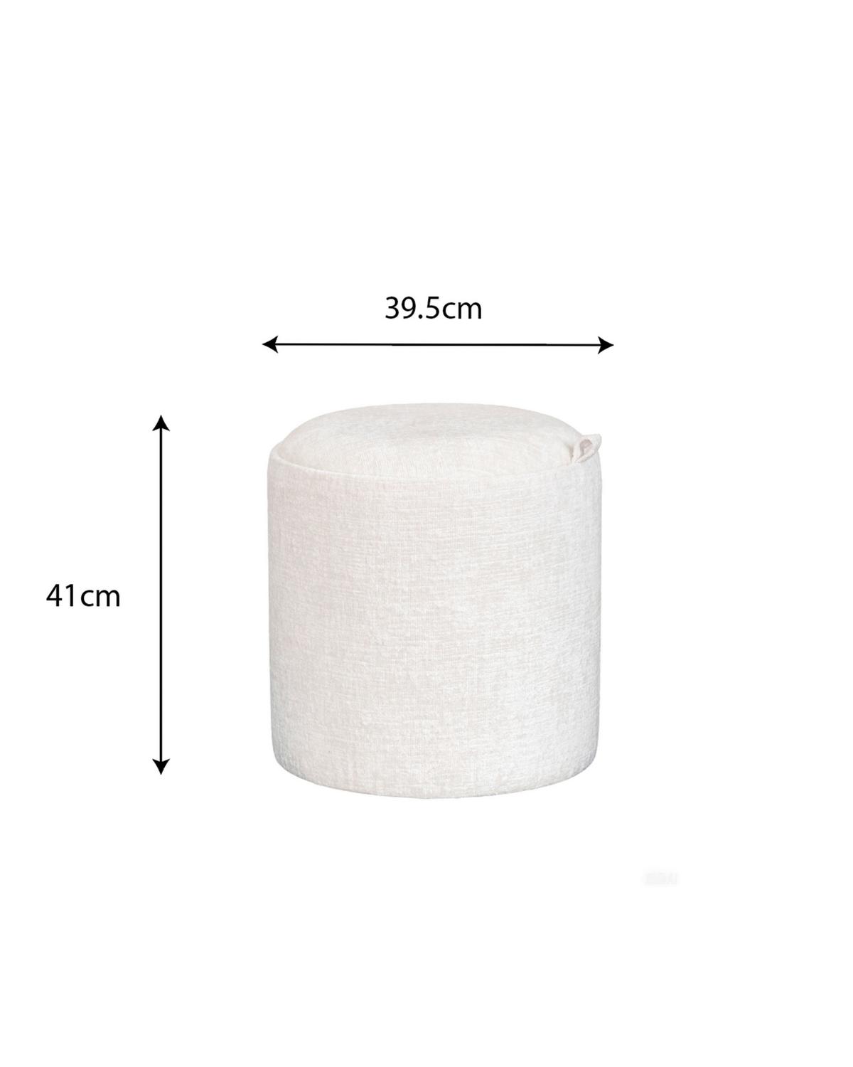 TABURET CHESSY -TREND- - bílá, Moderní, kompozitní dřevo/textil (39,5/40.5cm) - Mömax