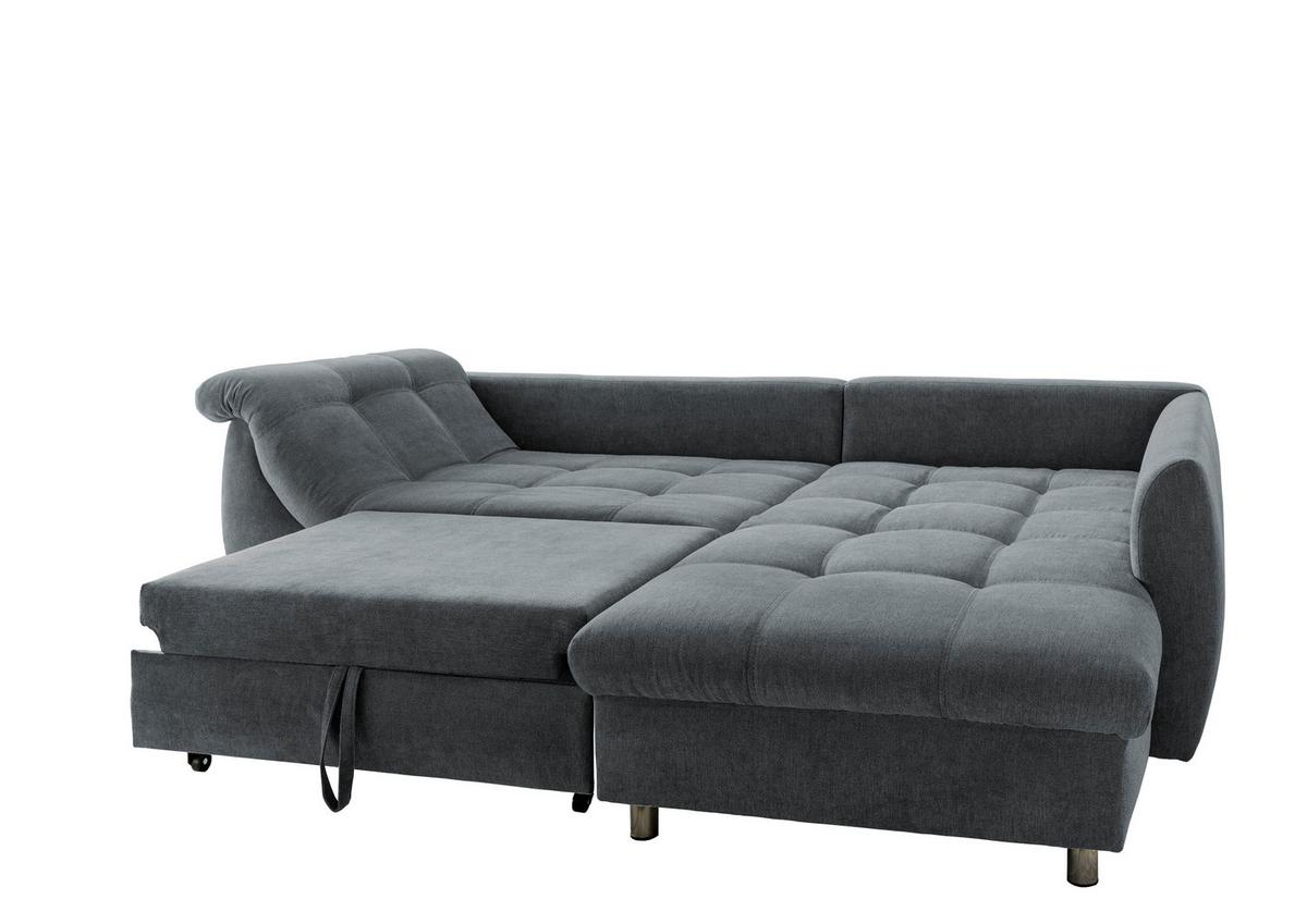 Rohová sedačka AGIRA, pravá, antracitová / modrá - modrá/antracitová, Design, textil (250/190cm) - Livetastic