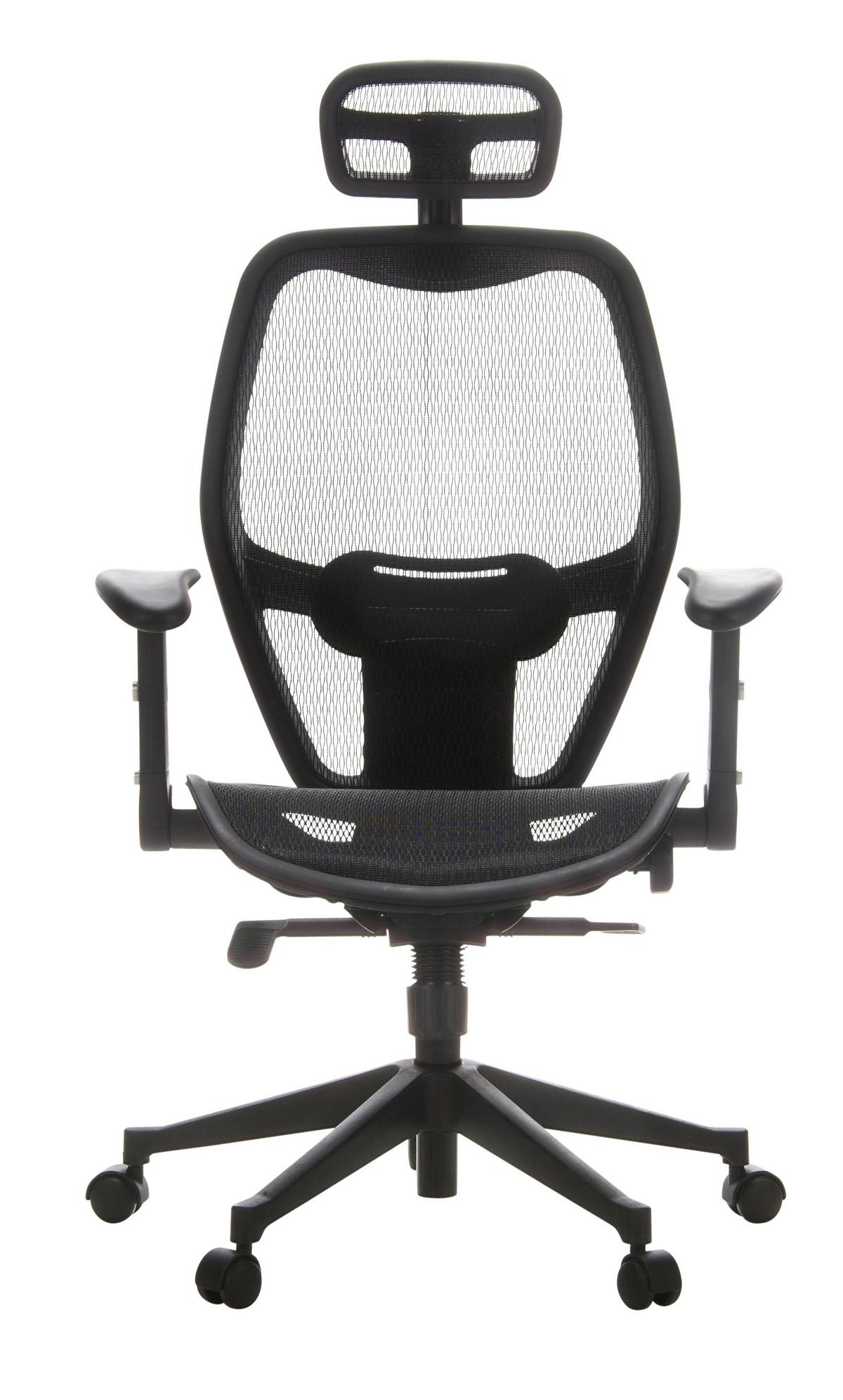 Drehstuhl Air-Port 360°drehbar Schwarz Bis 110 Kg - Schwarz, Basics, Kunststoff/Textil (59/117/48cm) - MID.YOU